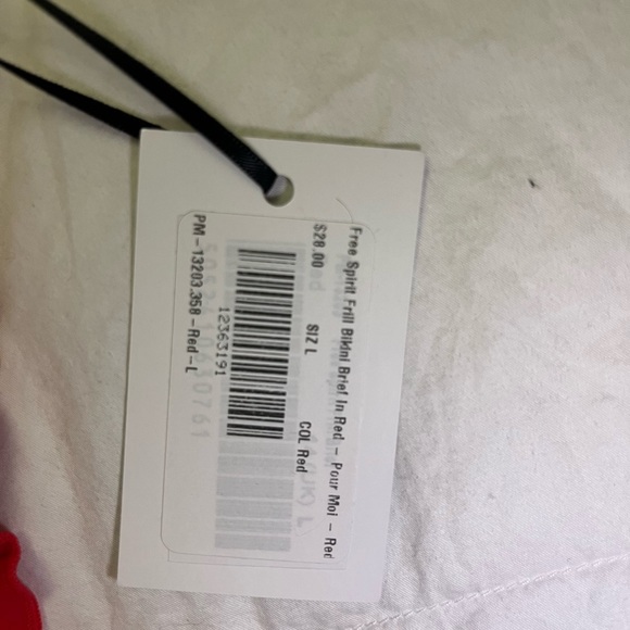 Pour Moi Free Spirit Bikini Brief in Red NWT - Picture 2 of 5